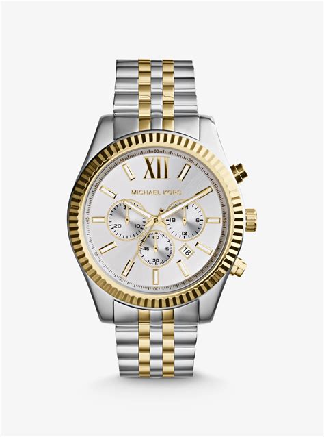 michael kors uhr gold silber|michael kors gold watches.